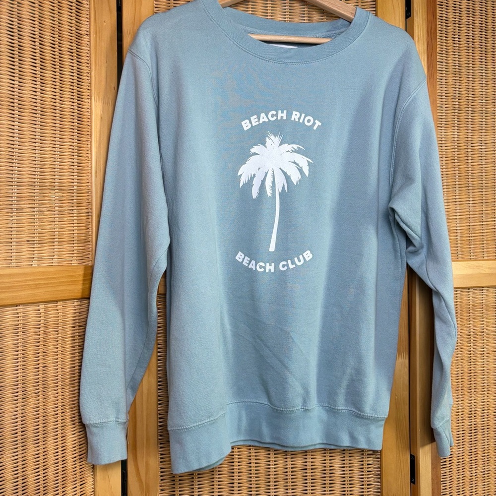 Beach Riot light blue Teal Beach Club Sweatshirt size s